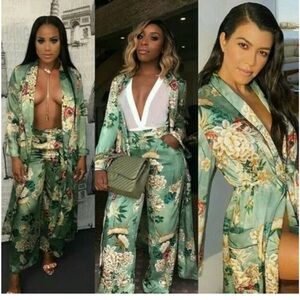 Zara Floral Green Women's Jumpsuit